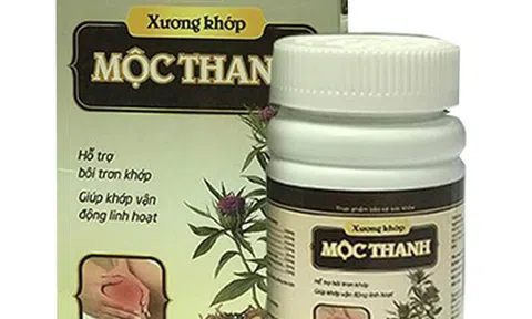Thực phẩm bảo vệ sức khỏe Xương khớp mộc thanh sử dụng hình ảnh nhân viên y tế để quảng cáo