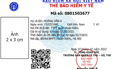 Từ 1/4/2021, người dân sử dụng mẫu thẻ bảo hiểm y tế mới