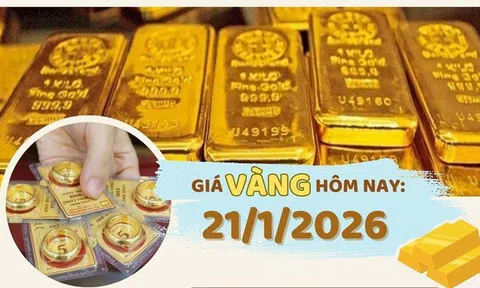 Giá vàng hôm nay 21/1: Vàng tăng gần 3,1 triệu đồng/lượng