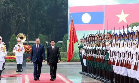 Tổng Bí thư Tô Lâm chủ trì lễ đón Tổng Bí thư, Chủ tịch nước Lào