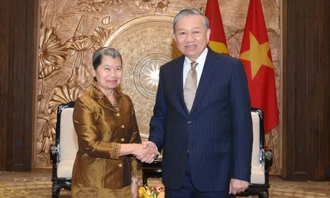 Tổng Bí thư Tô Lâm tiếp đoàn đại biểu Đảng Nhân dân Campuchia