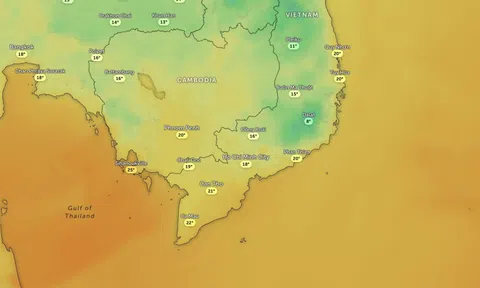 Nhìn khối không khí khiến TP.HCM lạnh 17 độ trên app
