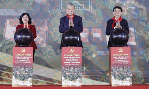 Tổng Bí thư Tô Lâm dự lễ khánh thành trường nội trú hiện đại nhất vùng biên giới