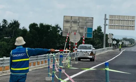 Dừng thông xe trên cao tốc Quảng Ngãi - Hoài Nhơn