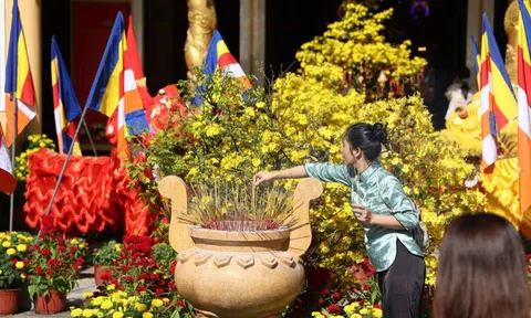 Người dân TP.HCM nô nức đi lễ chùa ngày mùng 1 Tết