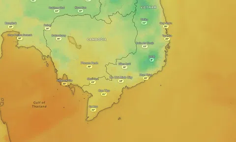 Nhìn khối không khí khiến TP.HCM lạnh 17 độ trên app