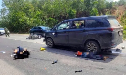 Ôtô đâm xe máy chở 3 người, một người tử vong tại chỗ