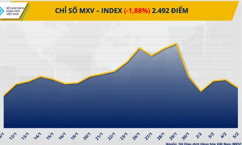 THỊ TRƯỜNG HÀNG HÓA: Giá bạc lao dốc hơn 9%, MXV-Index mất mốc 2.500 điểm