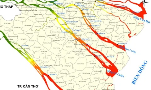 Xâm nhập mặn lấn sâu gần 60 km tại Đồng bằng sông Cửu Long