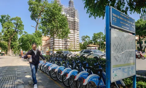 Xe đạp công cộng ở TP.HCM bị chim bồ câu 'xâm chiếm'