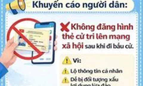 Đăng thẻ cử tri lên mạng tiềm ẩn rủi ro an toàn thông tin cá nhân