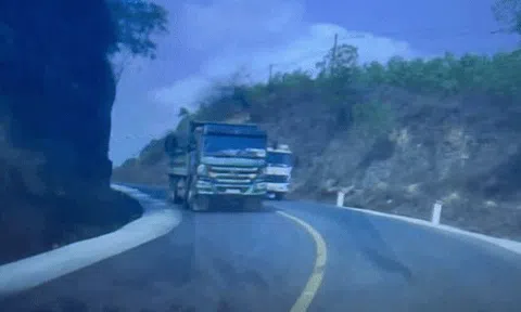 Phạt tài xế xe chở rác vượt ẩu trên đường dốc, suýt gây tai nạn