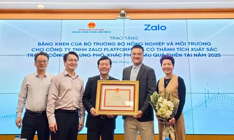 Zalo nhận bằng khen từ Bộ Nông nghiệp và Môi trường