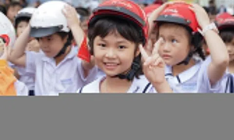 Honda đóng góp tích cực vào tỷ lệ 89% học sinh đội mũ bảo hiểm