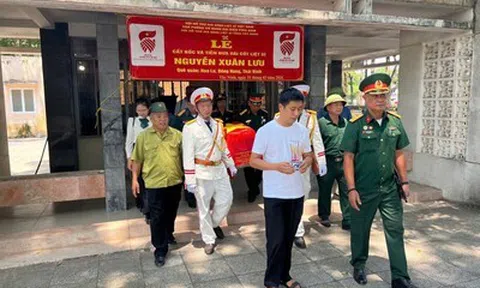 Đưa liệt sĩ Nguyễn Xuân Lưu trở về đất mẹ sau 48 năm