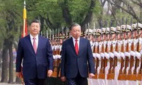 Lễ đón trọng thể Tổng Bí thư, Chủ tịch nước Tô Lâm thăm Trung Quốc