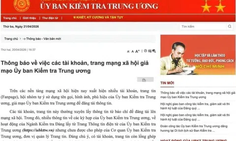Cảnh báo việc giả mạo Ủy ban Kiểm tra Trung ương