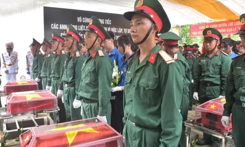 Lào Cai truy điệu, an táng 9 hài cốt liệt sĩ