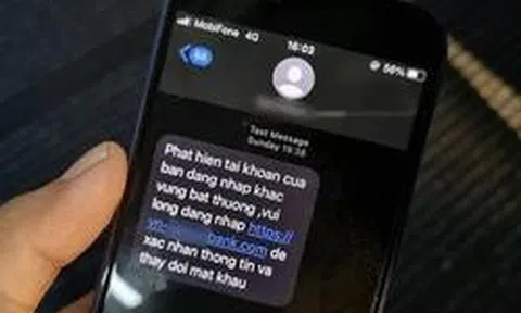 Nhận được tin nhắn này nên xóa ngay lập tức, coi chừng mất sạch tiền trong tài khoản ngân hàng