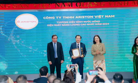 Ariston giành giải thưởng hiệu suất năng lượng cao nhất năm 2024, khẳng định vị thế dẫn đầu thị trường máy nước nóng