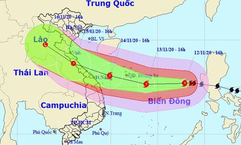 Bão Vamco giật cấp 11 đổ bộ từ Thừa Thiên - Huế đến Hà Tĩnh