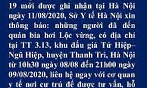Sở Y tế Hà Nội thông báo khẩn về trường hợp nghi nhiễm Covid-19